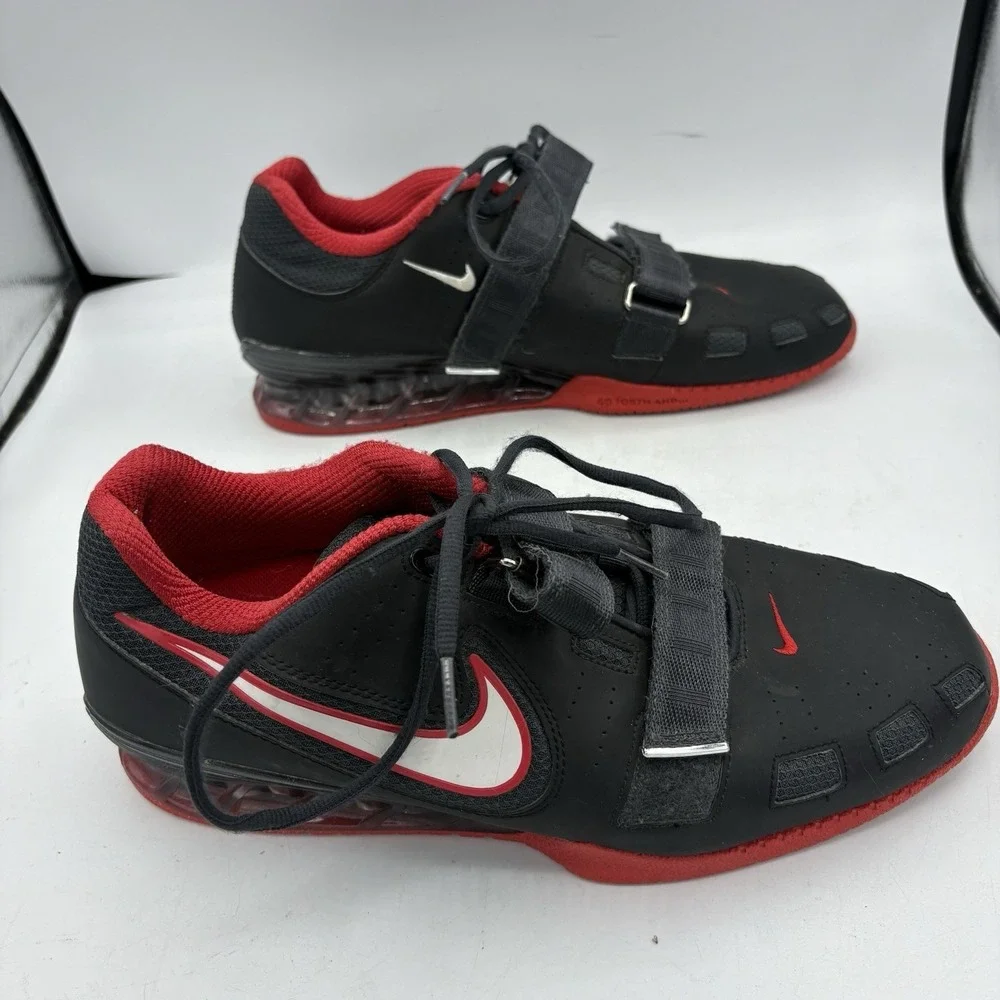 Nike Weightlifting Shoes Mens Size 12.5 Romaleos 2 Red Black White